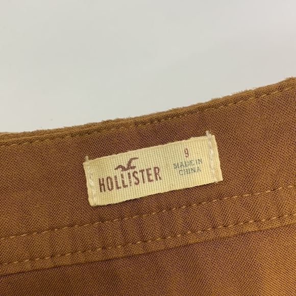 Hollister Brown suede Mini Skirt womens Juniors size 9 - Picture 10 of 11